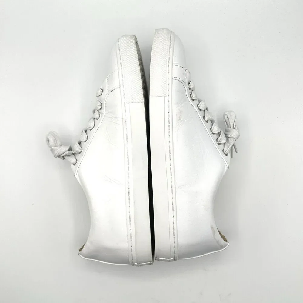 Thursday Boots Sneaker White Leather Size 7 Made In Portugal Minimalist Casual